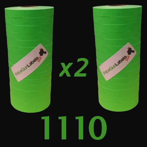 Labels for Monarch-Paxar 1110 price gun, Green labels, 2 sleeves = 32 rolls