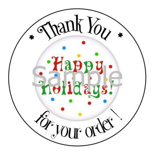 Happy holidays thank you #5  ~  1&#034; sticker / seal labels for sale
