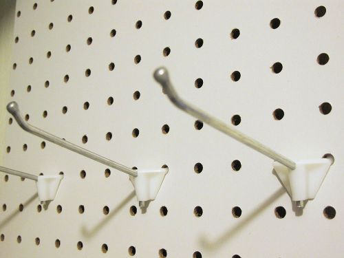 COMMERCIAL PEGBOARD HOOKS 200 PCS 6&#034;!  2&#034; longer than 4&#034; peg board hooks