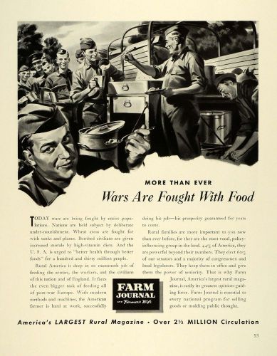 1941 Ad Farm Journal Farmers Wife Rural Magazine WWII Food Farming U S FZ5