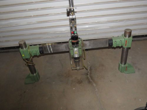 Desoutter  auto feed drill pneumatic tool w/ stand 44&#034; long / 18&#034; tall ( #578) for sale