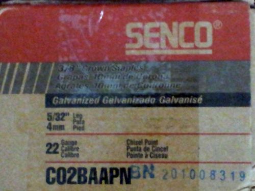 SENCO  3/8 in. Crown Staplers 22 Gauge Galvanized 1-Box C02BAAPN