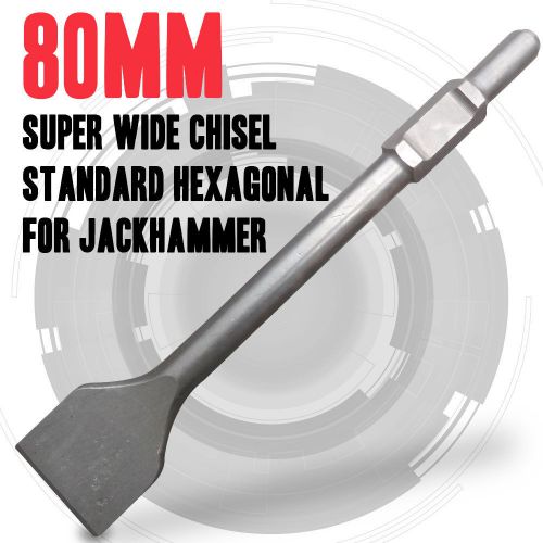 NEW Deshi 80mm Super Wide Chisel, Jack Hammer, For Hitachi Jackhammer 1Yr Wnty
