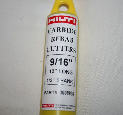 Hilti carbide rebar cutter part 3008906 9/16&#034; diameter x 12&#034; length x 1/2&#034; shank for sale