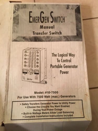 EMERGEN 10 CIRCUIT MANUAL TRANSFER SWITCH WITH FLUSH COVER KIT