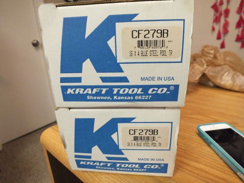 Kraft tool cf279b pool trowel,round,4 x 16 in,blue steel - lot of 2 -new for sale