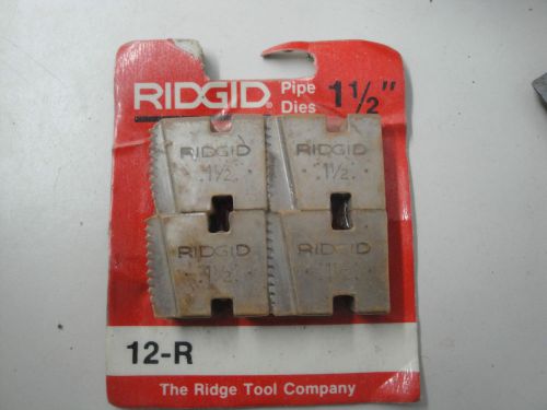 RIDGID 1-1/2&#034; 12-R PIPE THREADING DIES NOS