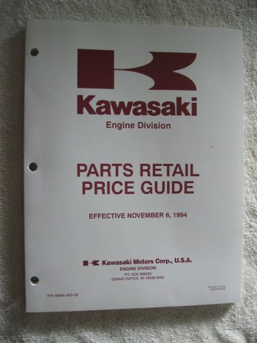 KAWASAKI DEALER ENGINE PARTS RETAIL PRICE GUIDE