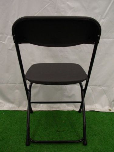 20 black folding chairs plastic steel stackable party event chair tentandtable for sale
