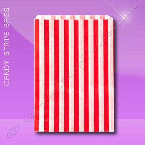 Candy Stripe Bags 7 x 9 –  Red Stripes