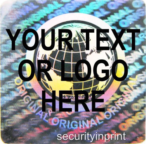 392 Personalised customised WORLD hologram security stickers labels S20-1S
