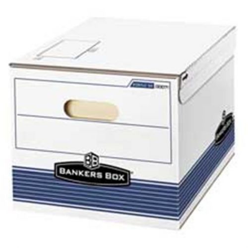Fellowes mfg. co. storage boxes letter-legal 12in.x15in.x10in. 12-ct white-blue for sale