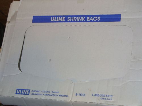 25 plastic shrink-wrap bags 12&#034; x 16&#034; 80 gauge pvc shrink film uline s-1533 for sale