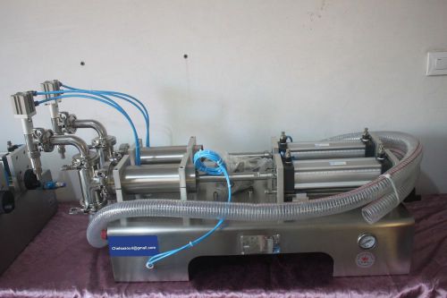 two nozzles pneumatic liquid  filling machine 50-500ml for water, juice,filler