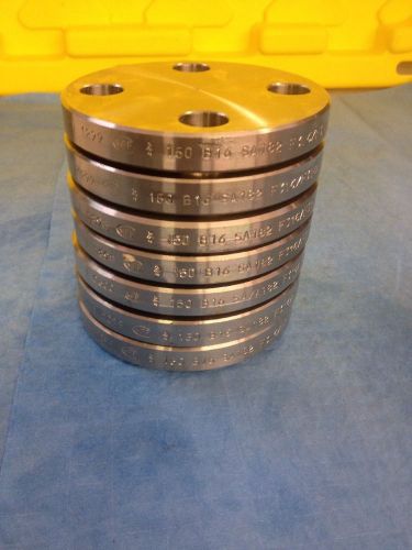 Lot of 7 - 3/4&#034; 150# sa182 316/316l stainless steel raised face blind flange for sale