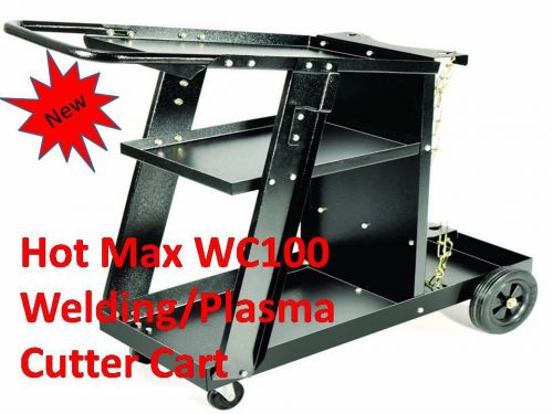 Hot Max WC100 Welding/Plasma Cutter Cart AllSteel DurableFinish ExtraStorageTray