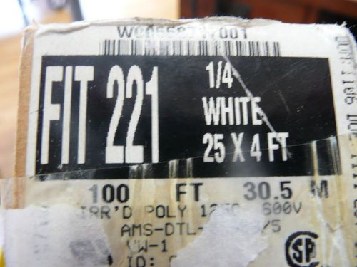 Alpha fit  fit-221-1/4  heat shrink tubing  1/4&#034; white 8pcs  4ft ea    32ft for sale