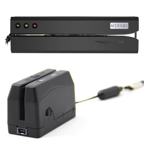 MSR606 + Mini Dx3 Credit Card Reader Magnetic Stripe Writer Encoder Collector