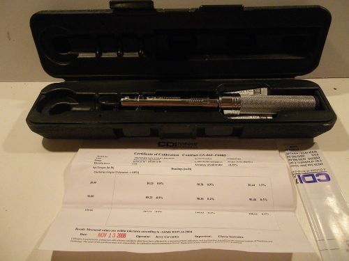 CDI Torque Wrech 1501MMH 1/4&#034; DRIVE 30-150 INCH POUNDS MICROMETER WITH CASE