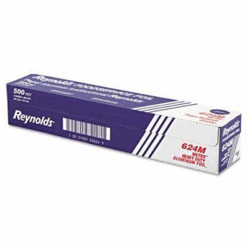 Reynolds Metro Aluminum Foil Roll, Lighter Gauge, 18&#034; x 500ft, Silver (RFP624M)