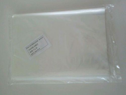 New, 200 clear flat poly bags 7x10&#034;, 1.5 mil, free Priority Mail shipping