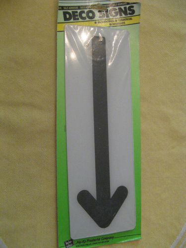 SIGN &#034;ARROW&#039; LOT of 2, Self Adhesive 3&#034;x 9&#034; an Hy-Ko DECO Product,Made in USA