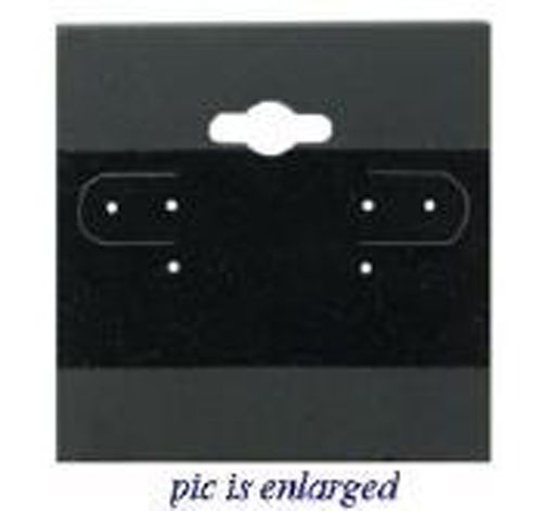 100 Elegant Black Flocked Earring Cards 1.5 x 1.5 Inch