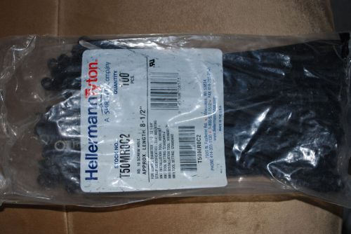 HellermannTyton - Black Cable Ties - T50MROC2 - 8.5&#034; - 100 per bag