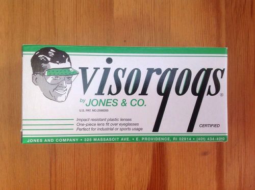 Visorgogs By Jones &amp; Co. BRAND NEW In Box Sport Safety Goggles With Visor Top