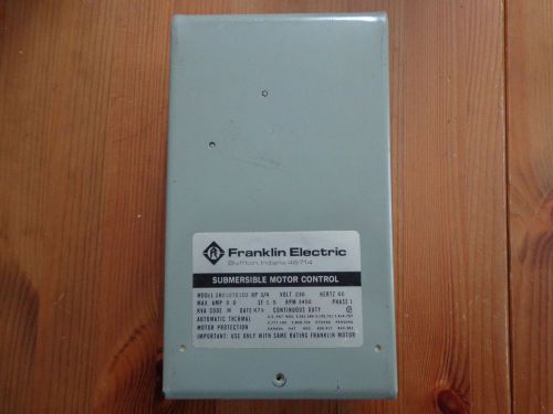 Franklin Electric Control Box Submersible Motor 3/4 HP