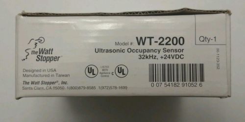 New in Box Wattstopper WT-2200 Ultrasonic Occupancy Sensor