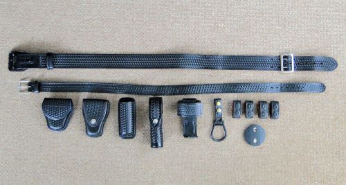 Bianchi police duty belt with many pouches - sam brown for sale
