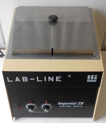 Lab line imperial iv water bath with lid and insert tray deep bin excellent for sale