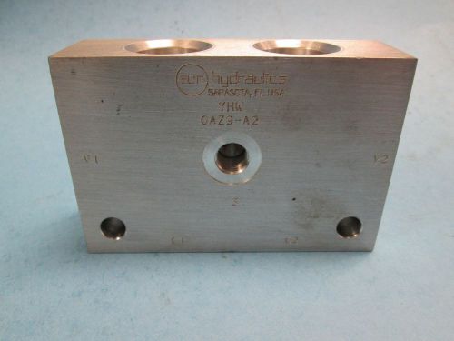 Yhw-0az9-a2 sun hydraulics aluminum hydraulic cartridge valve block for sale