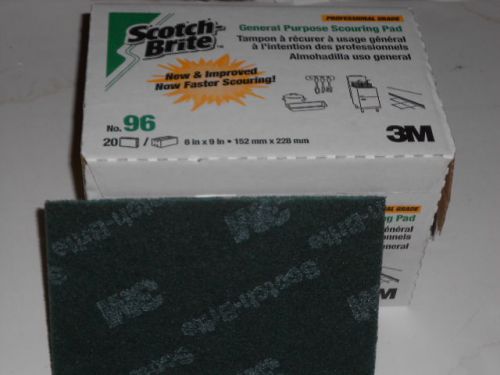 3M SCOTCHBRITE 96 GREEN SCOURING PADS 6X9 20/BOX