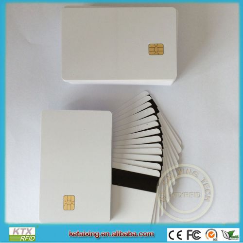200pcs/lot 2 in1 fm4442 chip with hi-co magnetic stripe pvc blank card printable for sale