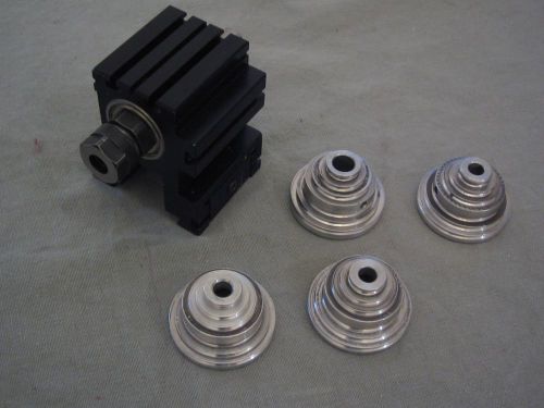 Taig er-16 milling headstock spindle and lot of 4 taig pulleys for sale