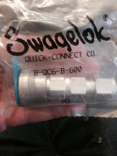 New swagelok quick connect qc tube fitting b-qc6-b-600 bqc6b600 3/8&#034; tube brass for sale