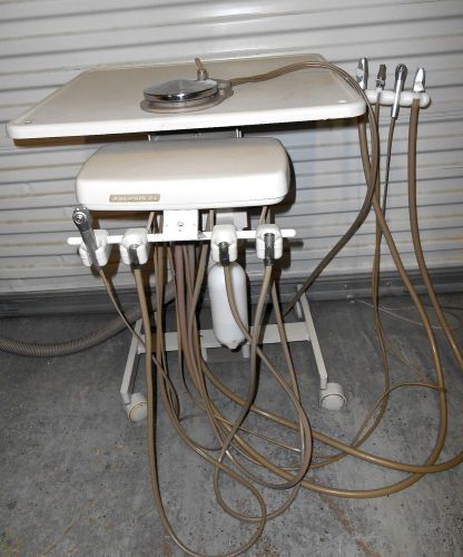 Dental midmark asepsis 21 duo doctor&#039;s and assistants delivery cart for sale