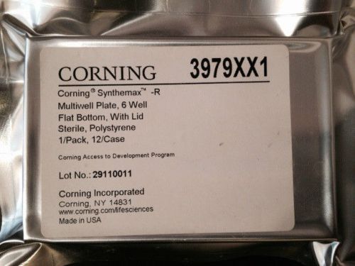 Corning 3979XX1, Synthemax-R,  6 well, Flat Bottom, with lid,  Sterile, 1 pack