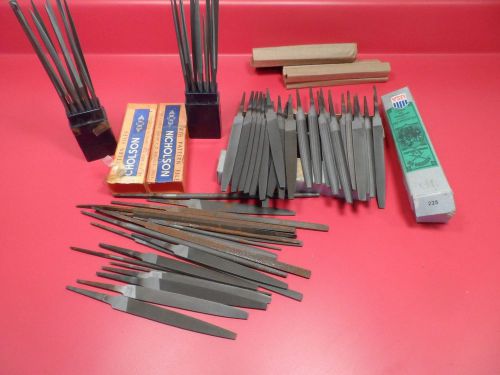 Machinist tool: mixed lot of 60+ files, mostly nicholson for sale