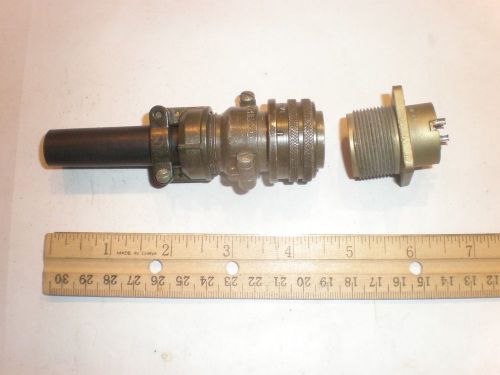 USED - MS3106B 18-4P (SR) with Bushing and MS3102A 18-4S - 4 Pin Mating Pair