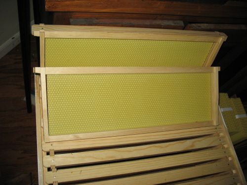 9 Pack Assembled Bee Hive Frames RiteCell Foundation 6-1/4&#034; Honey (Super)