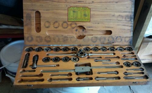 Vintage Henry L. Hanson Professional Tap &amp; Die Set With Wooden Box