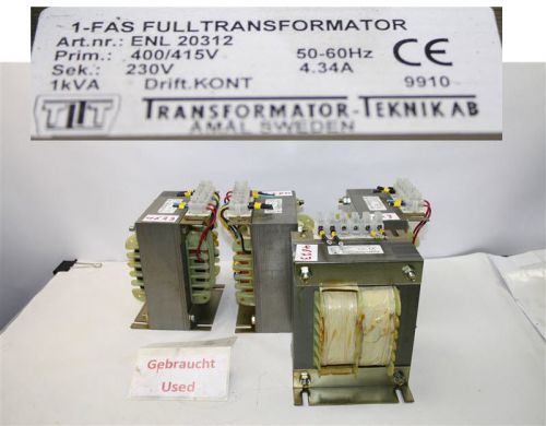 1 faz transformer 1kva 4.34a sek 230v trafo for sale