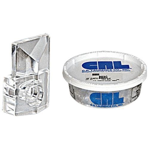 CRL 1/8&#034; Square Beveled Clear Plastic Mirror Clip