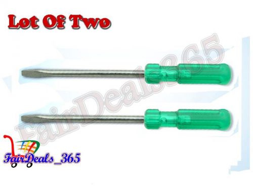 Lot of 2- flat slotted tip screwdriver blade length 200mm &amp; overall length 337mm for sale