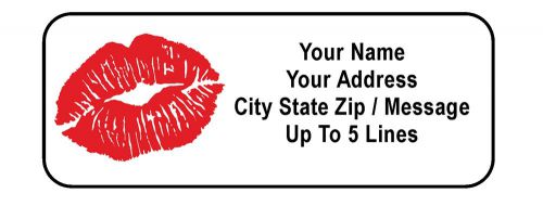 30 Kiss / Red Lips Personalized Address Labels