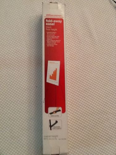 EASEL FOLD AWAY FROM OFFICE DEPOT BLACK 61 1/2&#034; HIGH ADJUSTABLE
