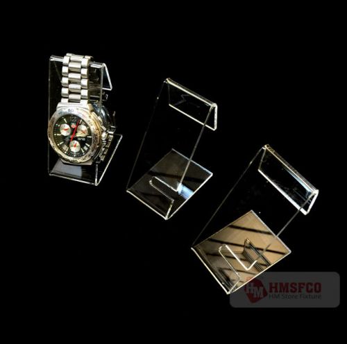 3 Pieces Acrylic Single Watch Display Stand w/ Cuff - 1-1/2&#034; x 3&#034; (NEW)